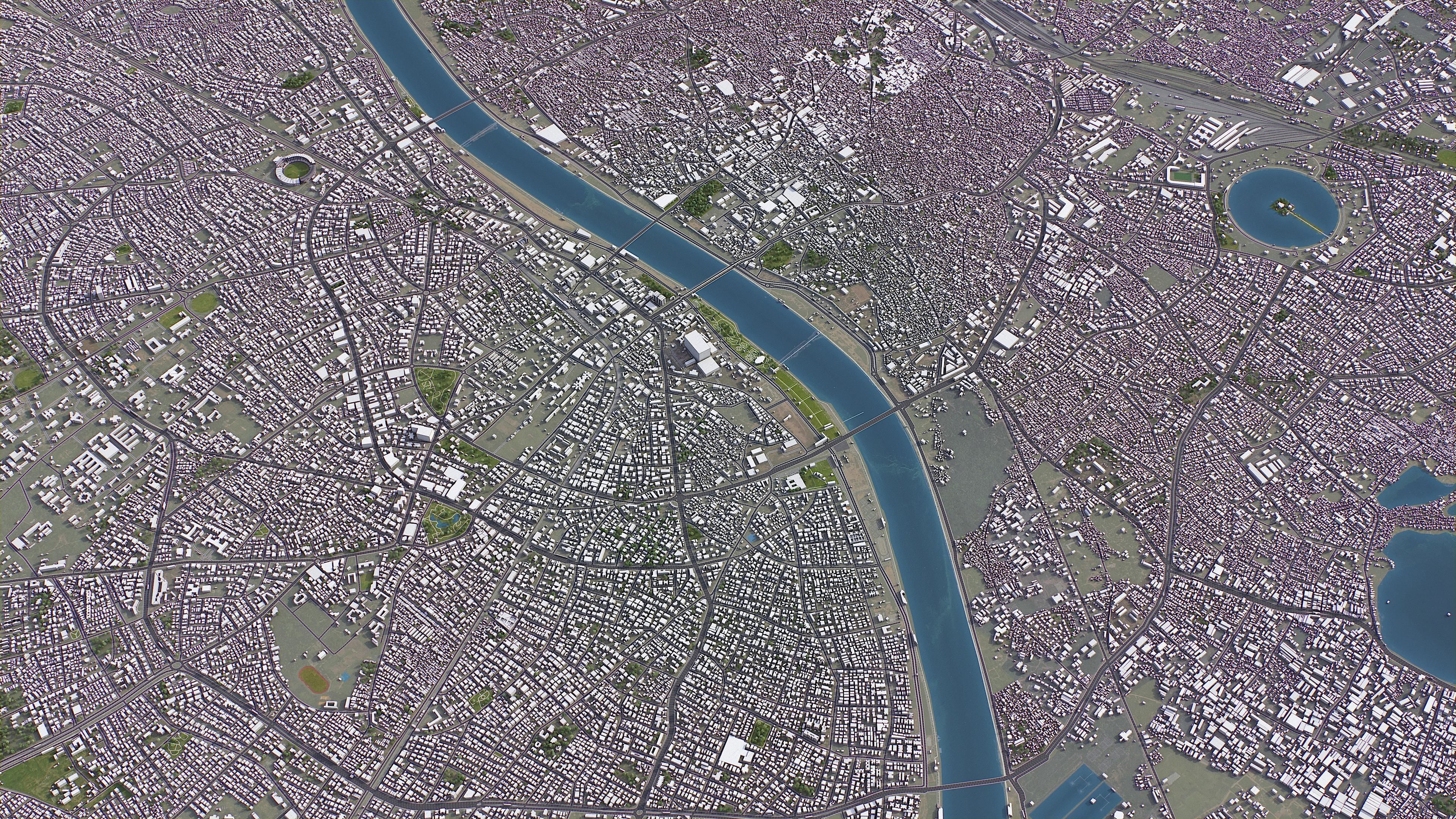 Ahmedabad - 3D City Model Low-poly 3D model_12