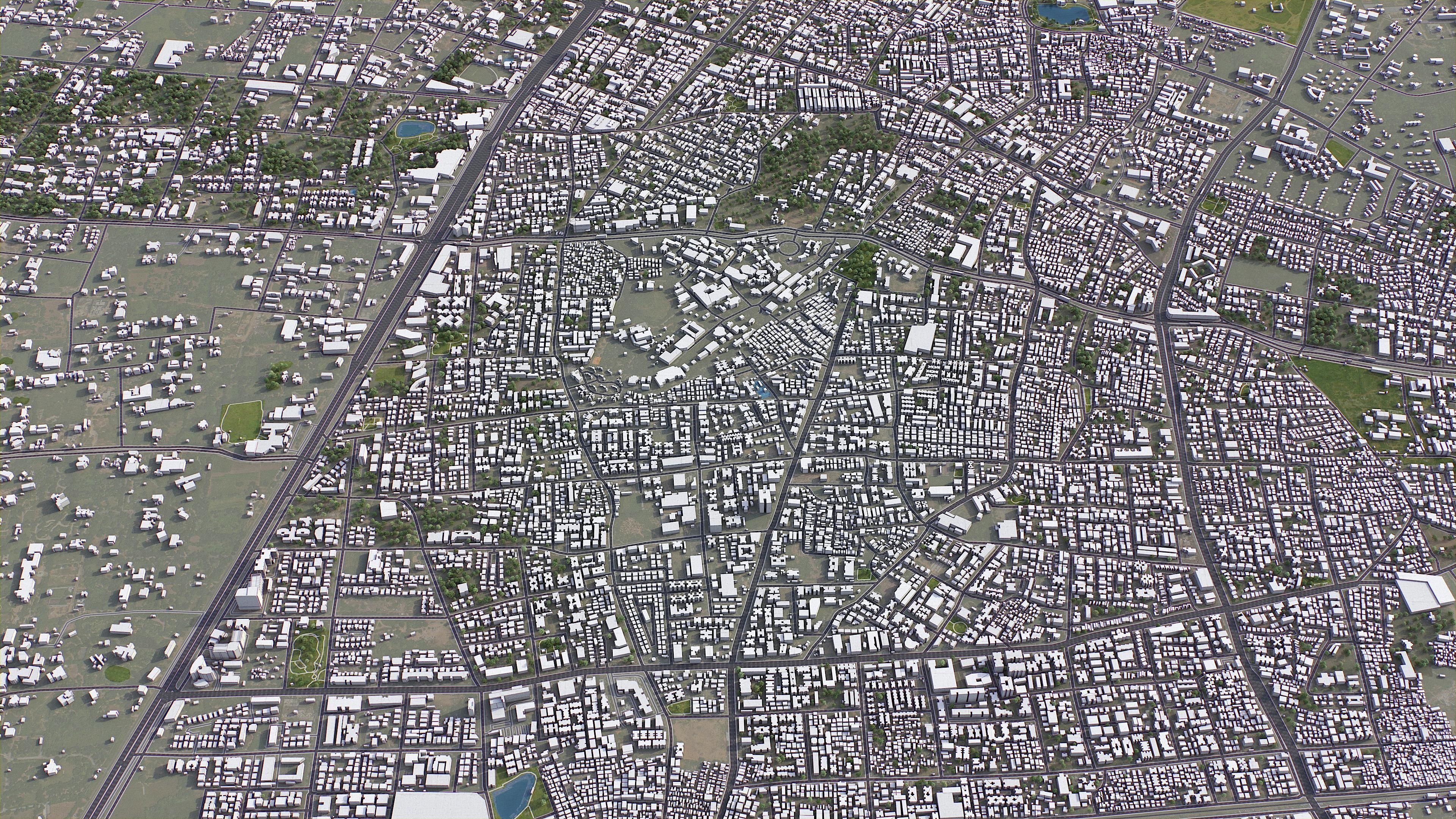 Ahmedabad - 3D City Model Low-poly 3D model_16