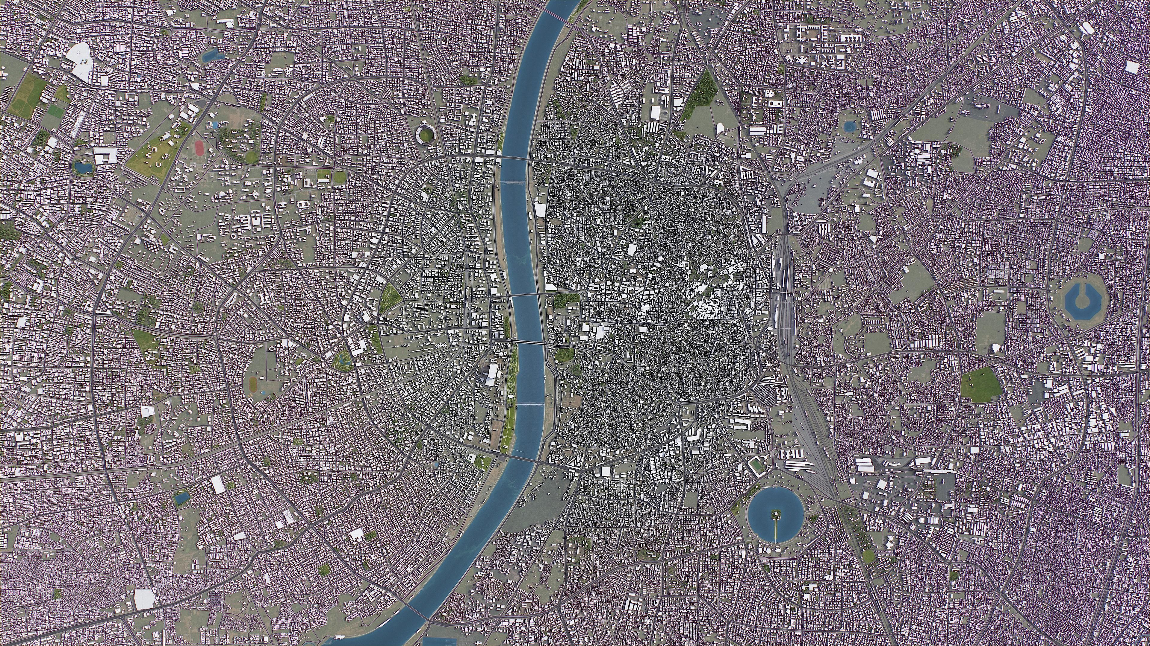 Ahmedabad - 3D City Model Low-poly 3D model_10