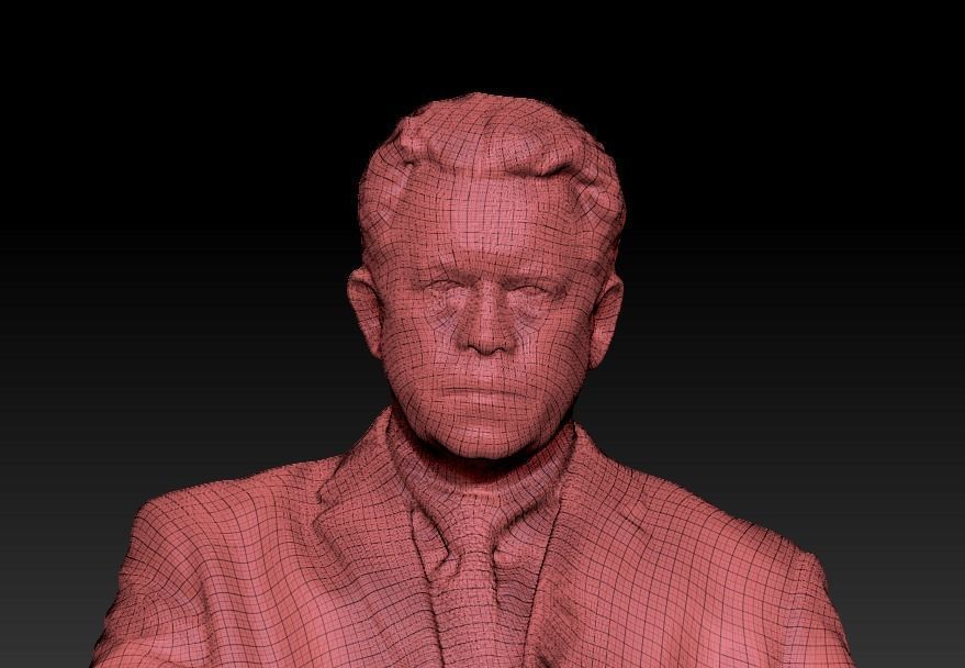 Middle-aged man in suit 67 Low-poly 3D model_7
