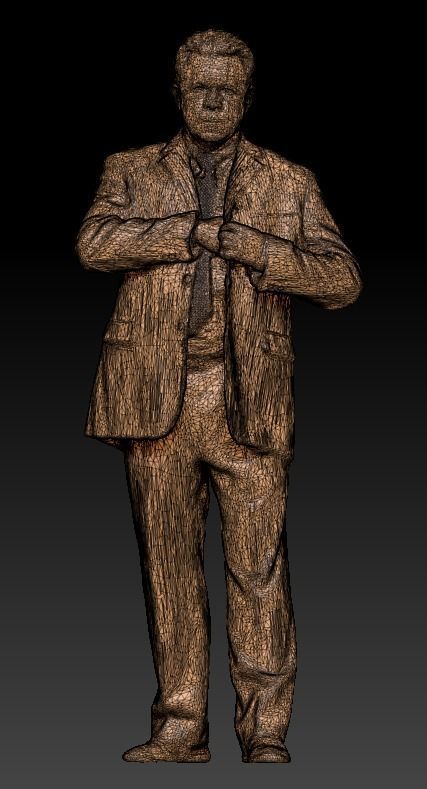 Middle-aged man in suit 67 Low-poly 3D model_4