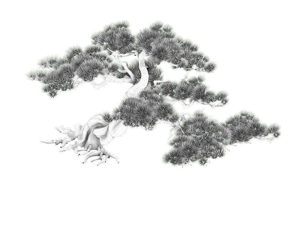 e Model - Taoist comprehension scene - Pine 04 01 3D model_2