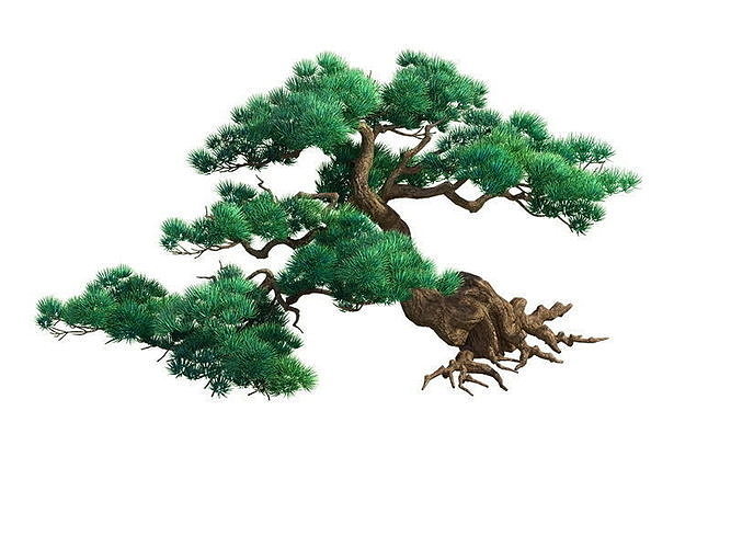 e Model - Taoist comprehension scene - Pine 04 01 3D model