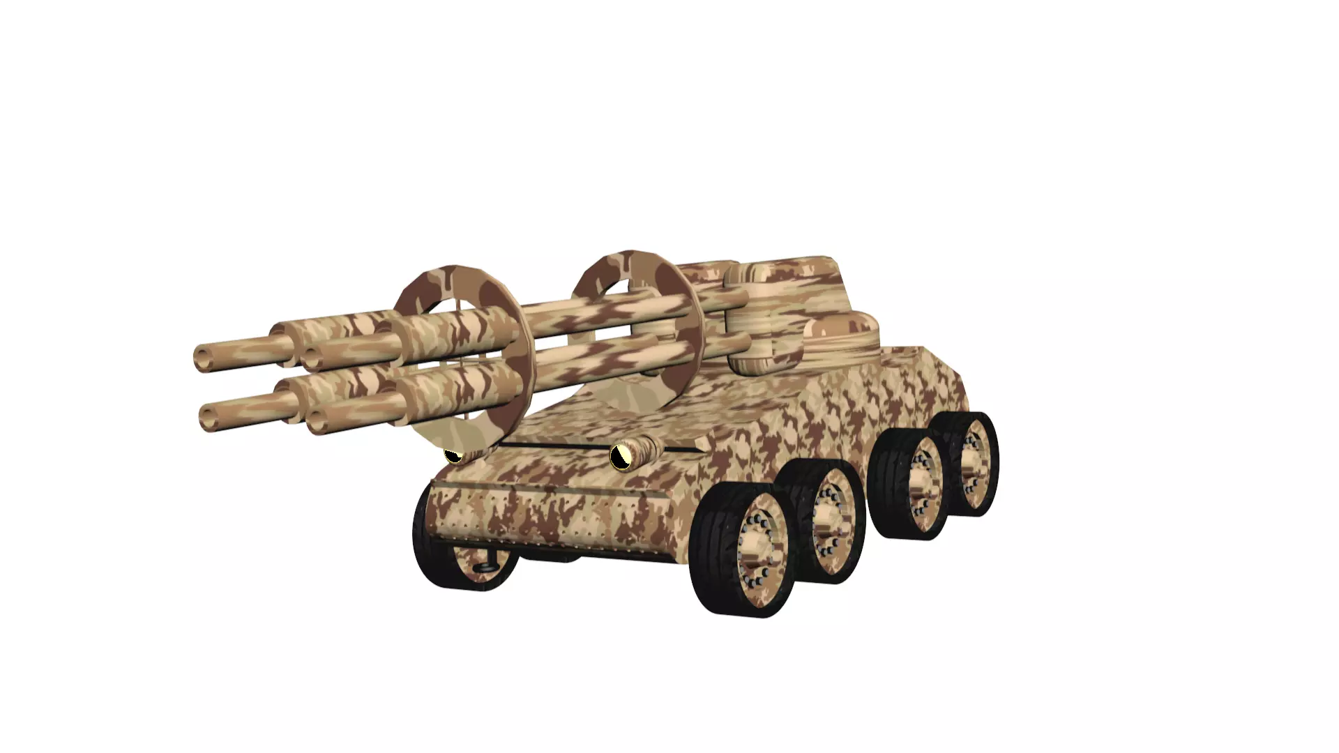 3D Tank military vehicle 3D model_0