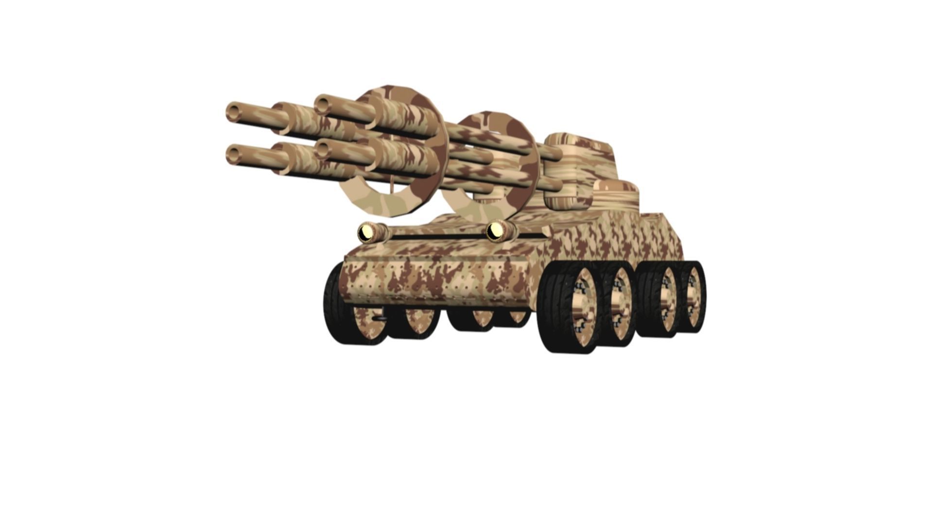 3D Tank military vehicle 3D model_2