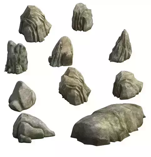 el - Taoist comprehension Scene - small stones 01