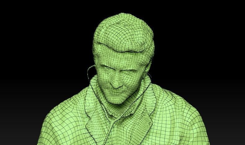 Medical doctor is using a stethoscope 68 Low-poly 3D model_6