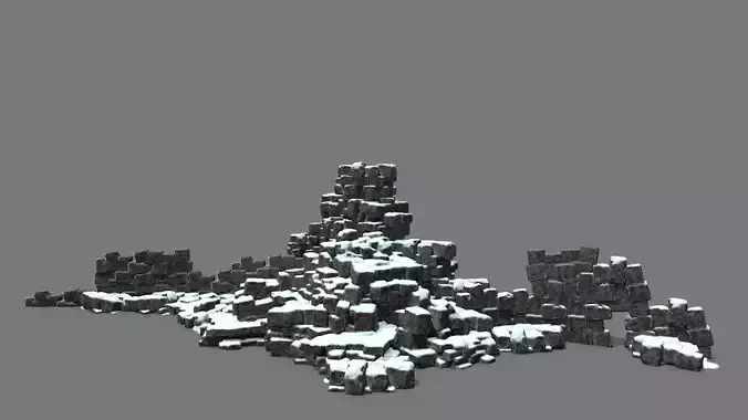 Stone Set block with snow