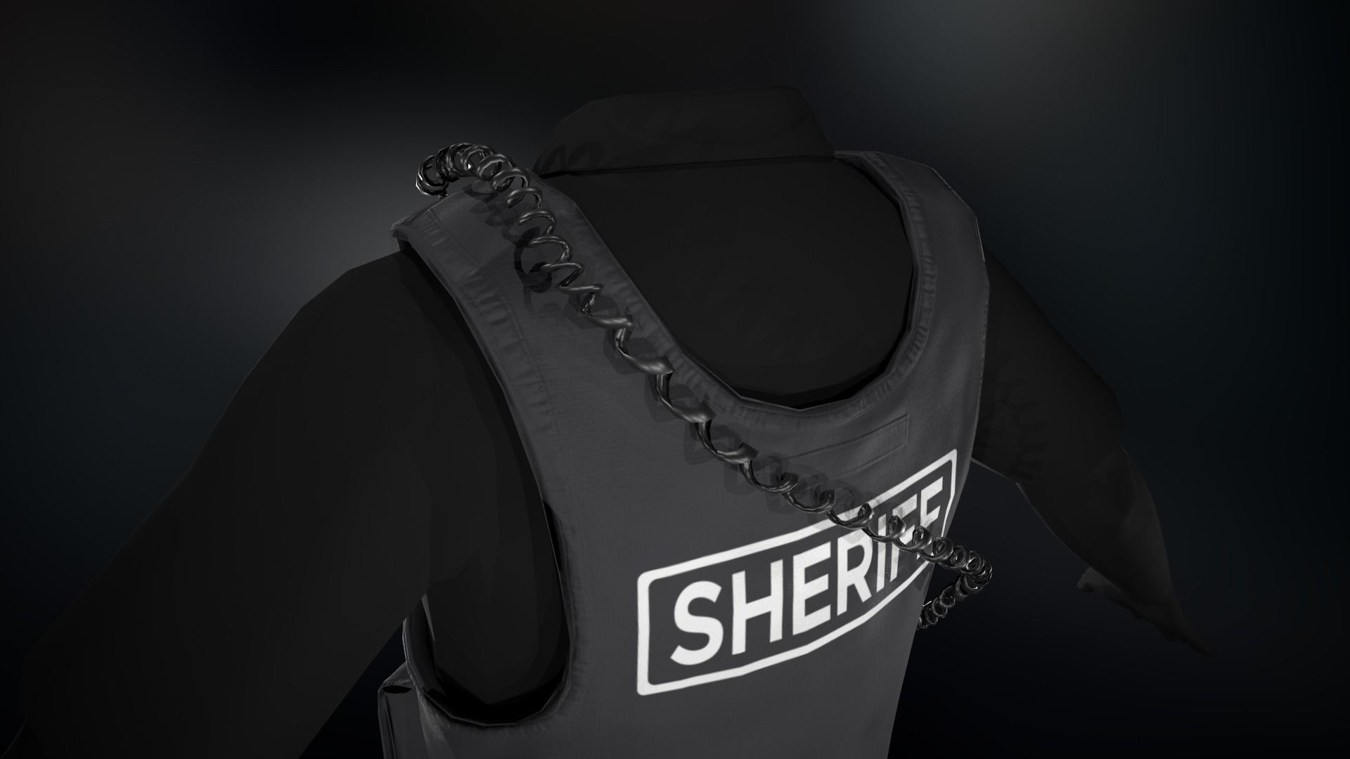Police Officer Equipment Low-poly 3D model_4