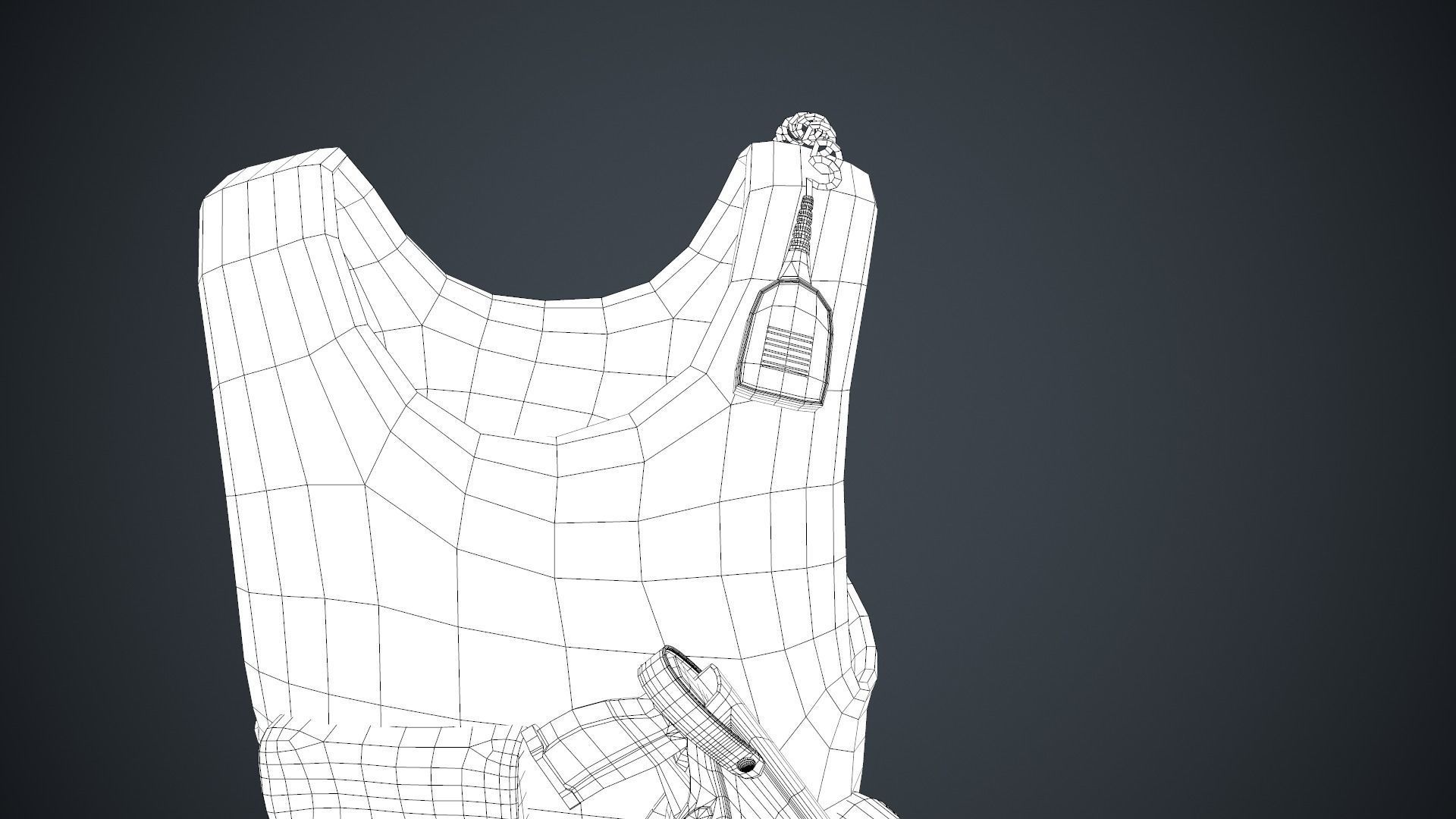 Police Officer Equipment Low-poly 3D model_45