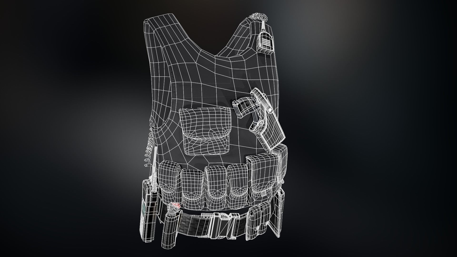 Police Officer Equipment Low-poly 3D model_34
