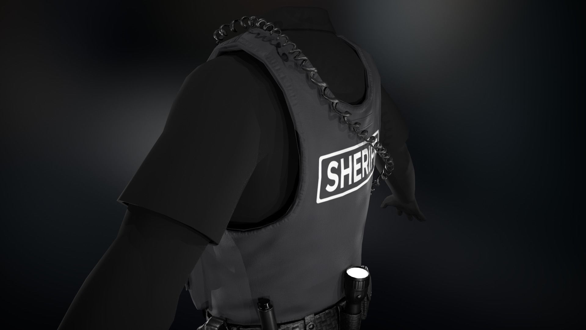 Police Officer Equipment Low-poly 3D model_11