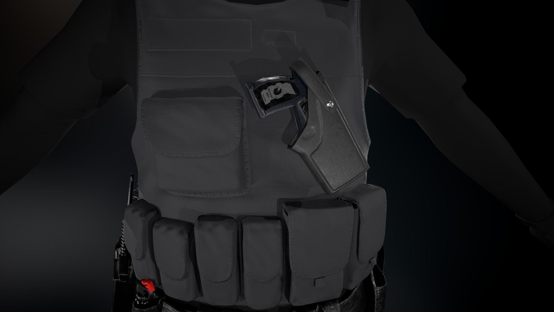 Police Officer Equipment Low-poly 3D model_17
