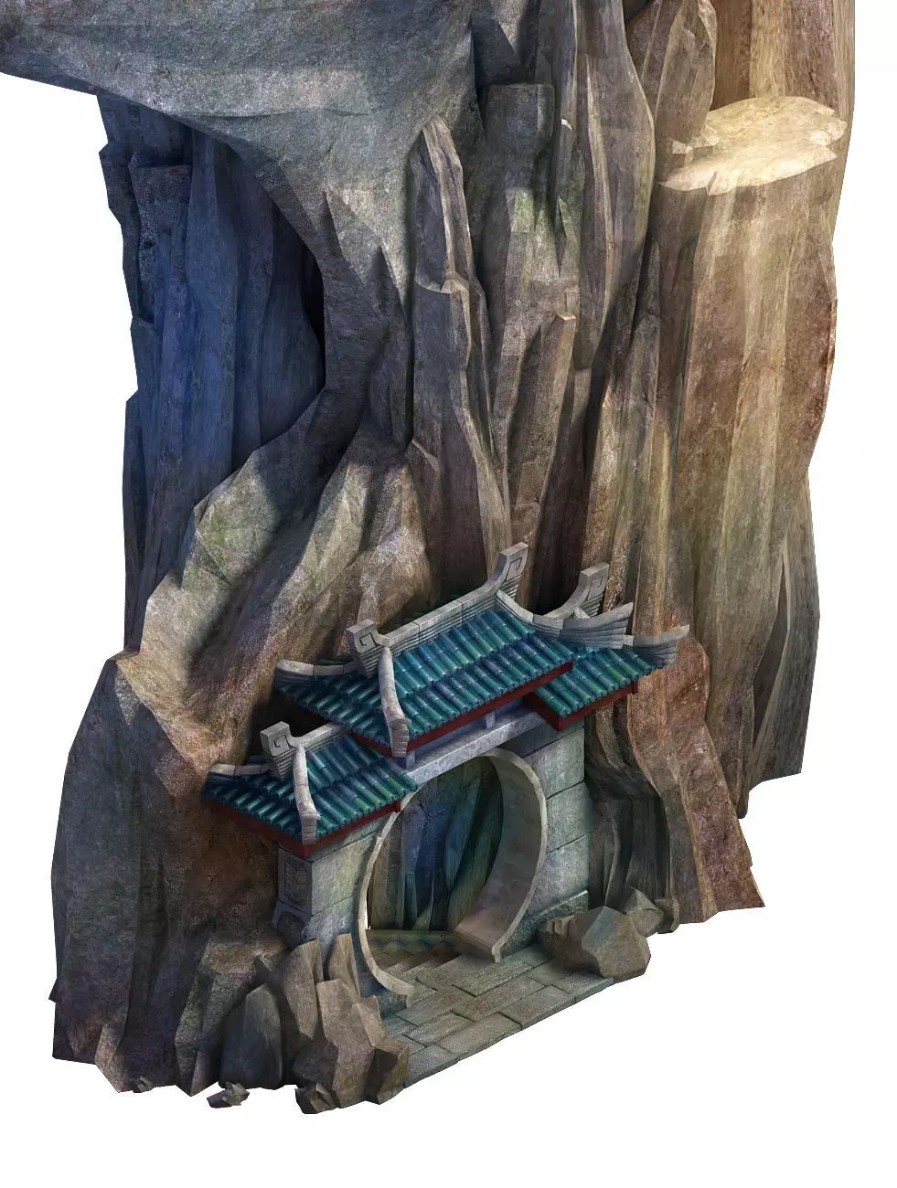 mprehension scene - the cave entrance building 01 3D model_0