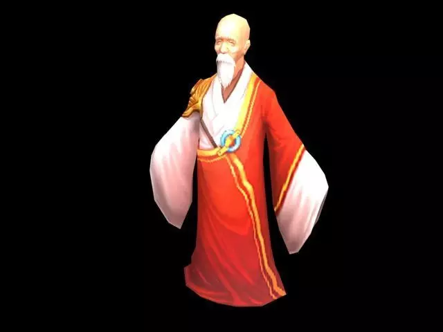 omprehension scene - the highest standing monk 01 3D model_0