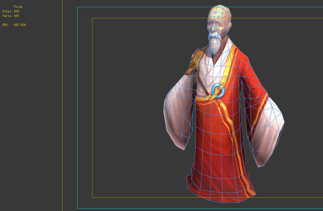 omprehension scene - the highest standing monk 01 3D model_1