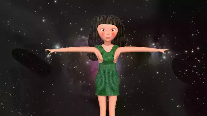 free model of a woman in a dress with textures 33