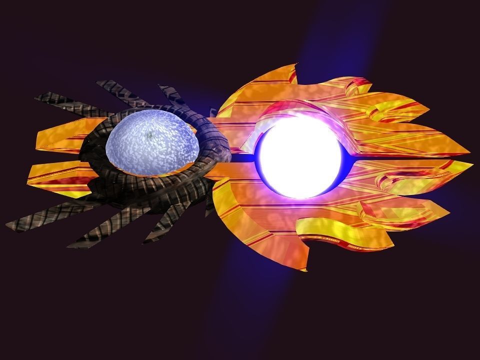 Bladed Crown Energy Ball Spaceship Low-poly 3D model_20