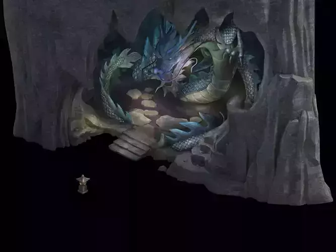 del - Taoist comprehension scene - Wolong hole 01