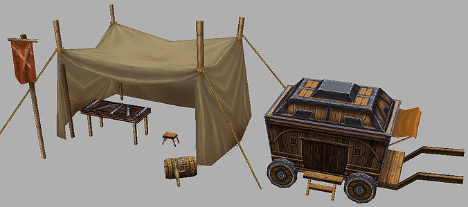 Game Model Arena - arms peddler car 01 3D model