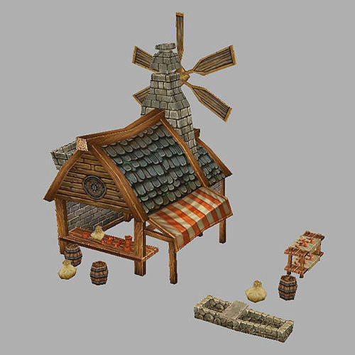 Game Model Arena - Bakery 01 3D model