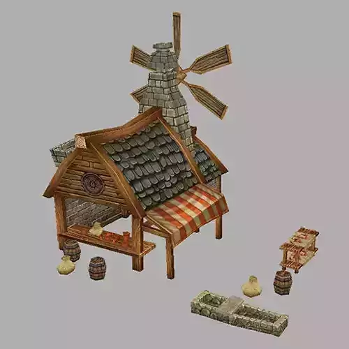 Game Model Arena - Bakery 01 3D model