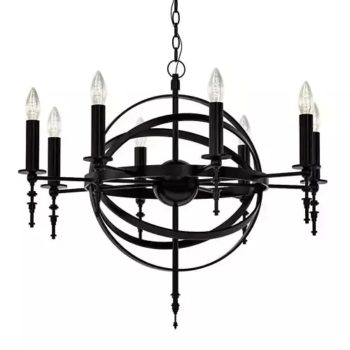 LUSSOLE chandelier with six candle holders