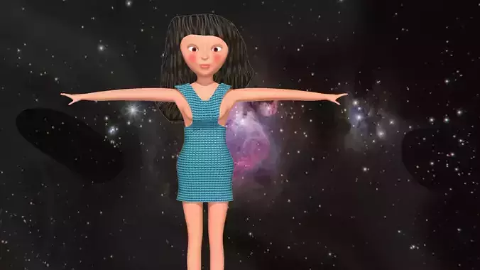 free model of a woman in a dress with textures 36