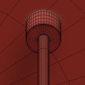 WUNDERLICHT three gold cylinders hanging from ceiling 3D model_4