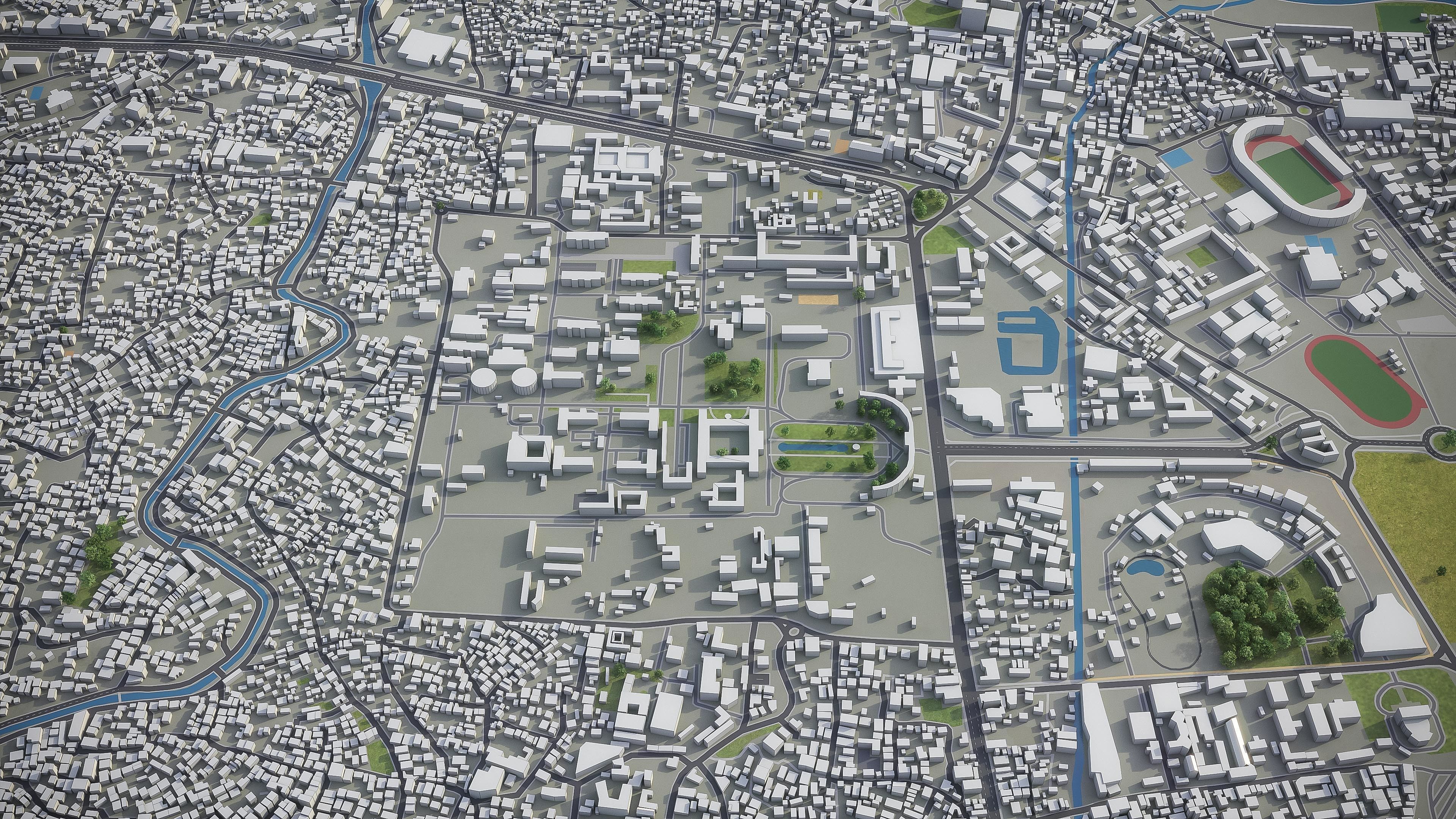 Kathmandu - 3D City Model Low-poly 3D model_6