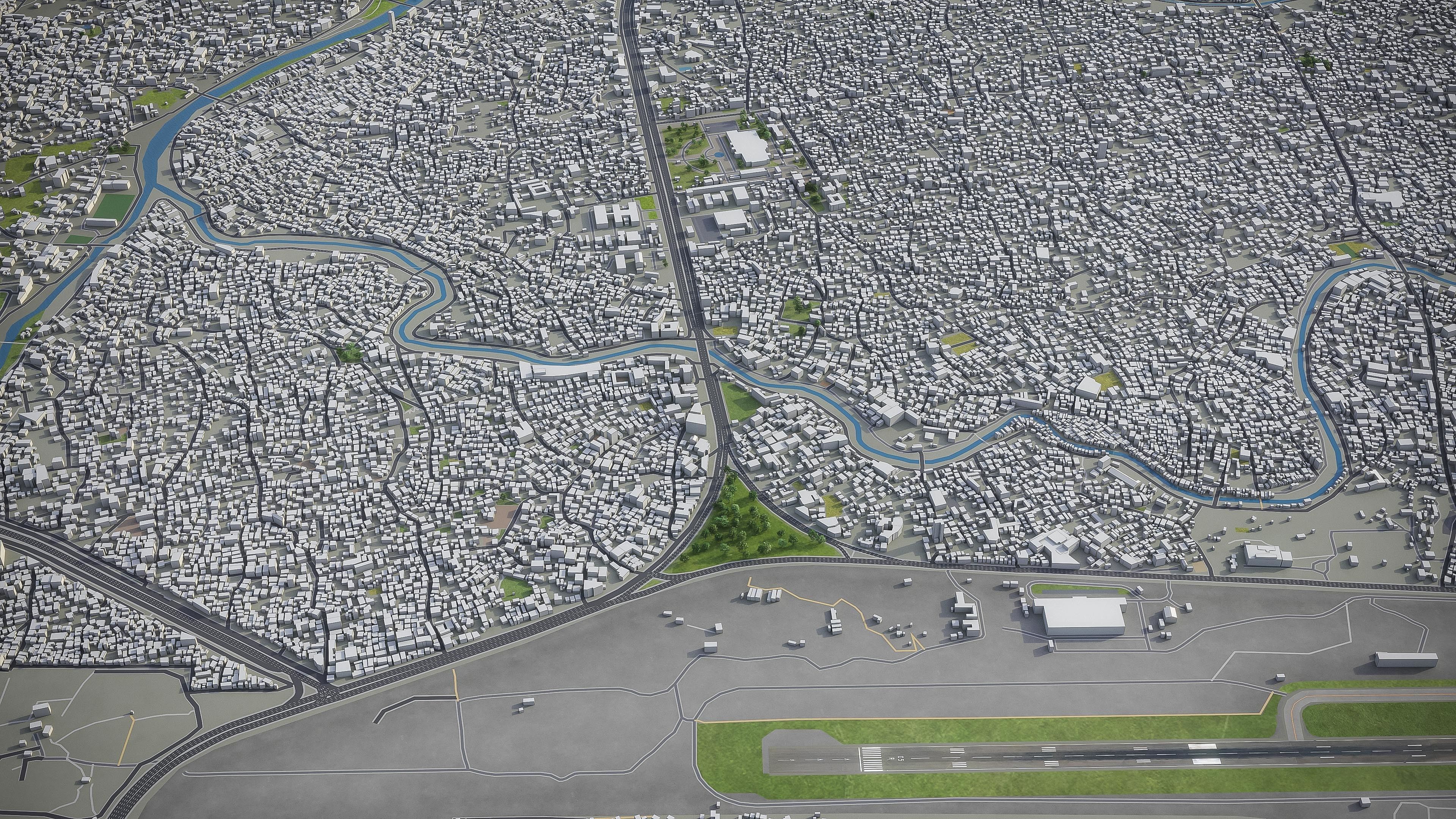 Kathmandu - 3D City Model Low-poly 3D model_12