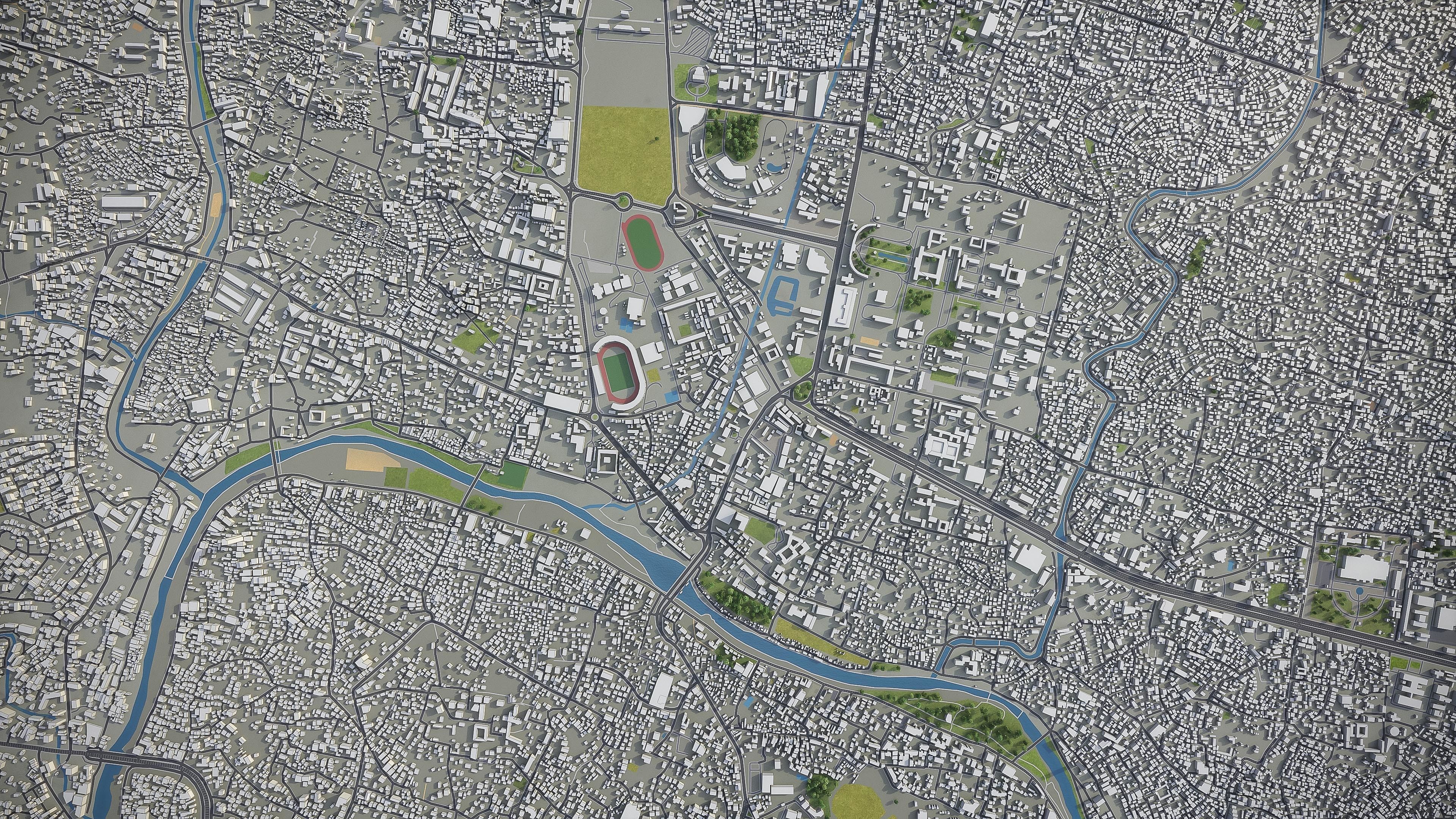 Kathmandu - 3D City Model Low-poly 3D model_14