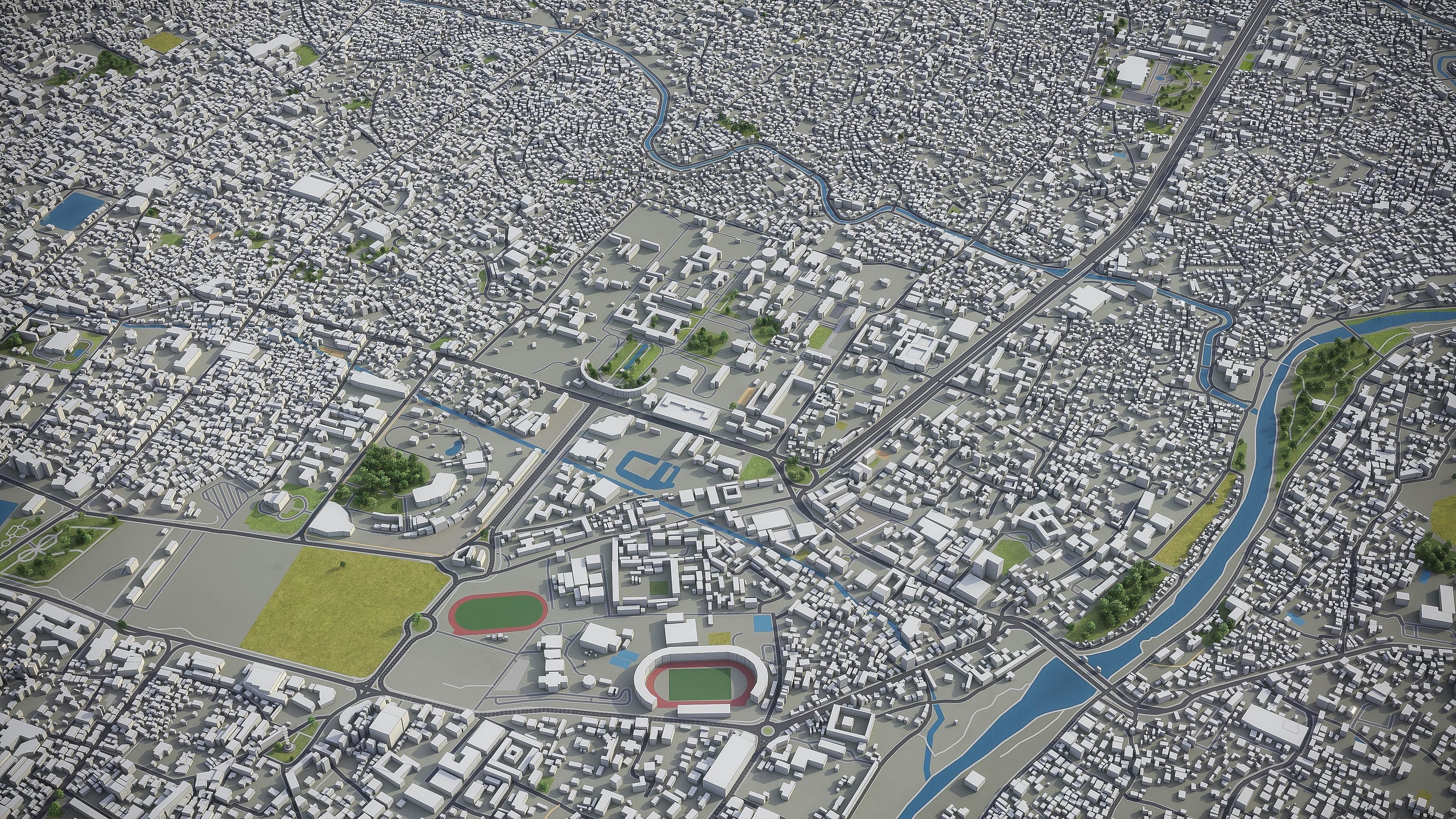 Kathmandu - 3D City Model Low-poly 3D model_3