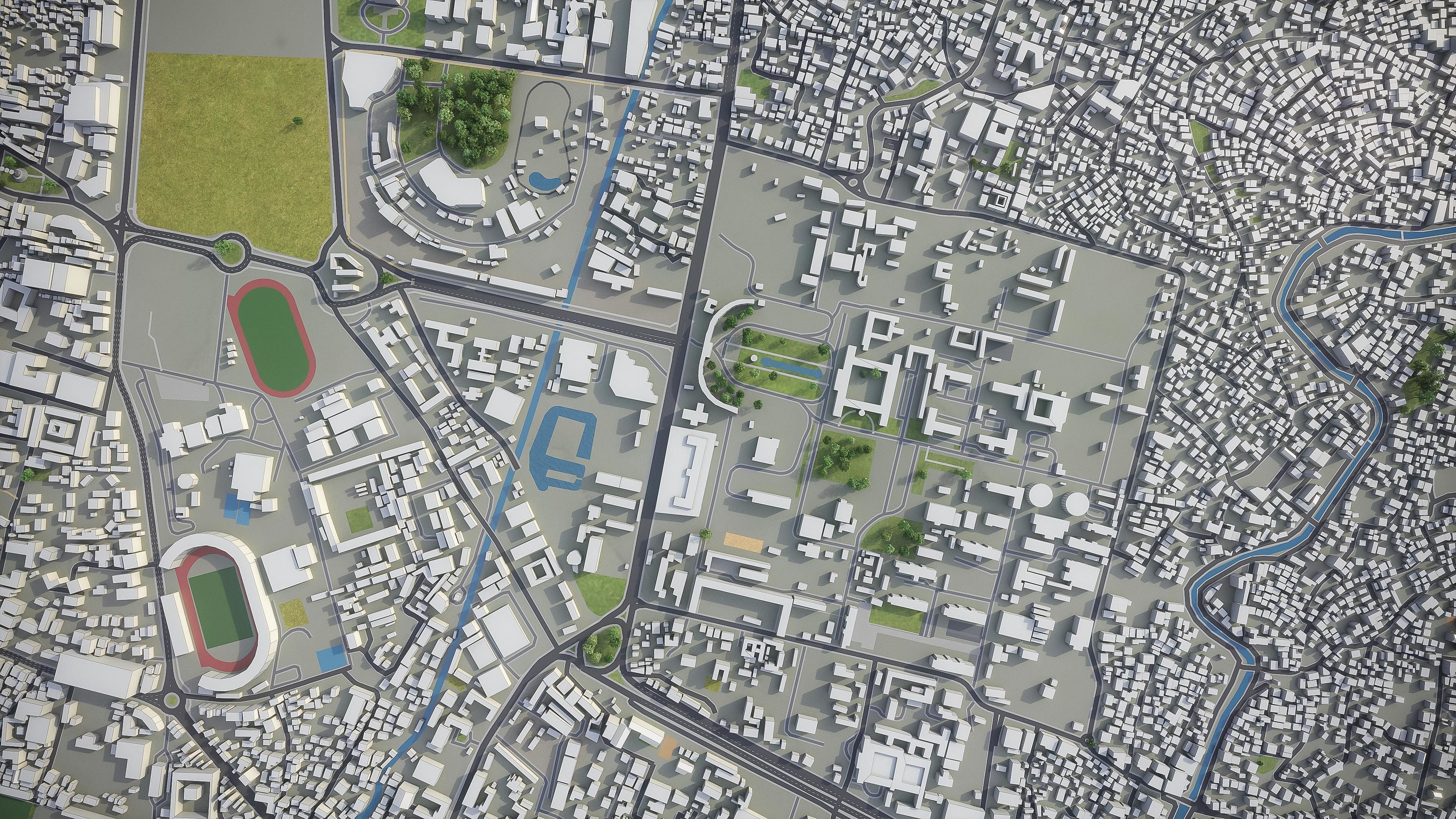 Kathmandu - 3D City Model Low-poly 3D model_13