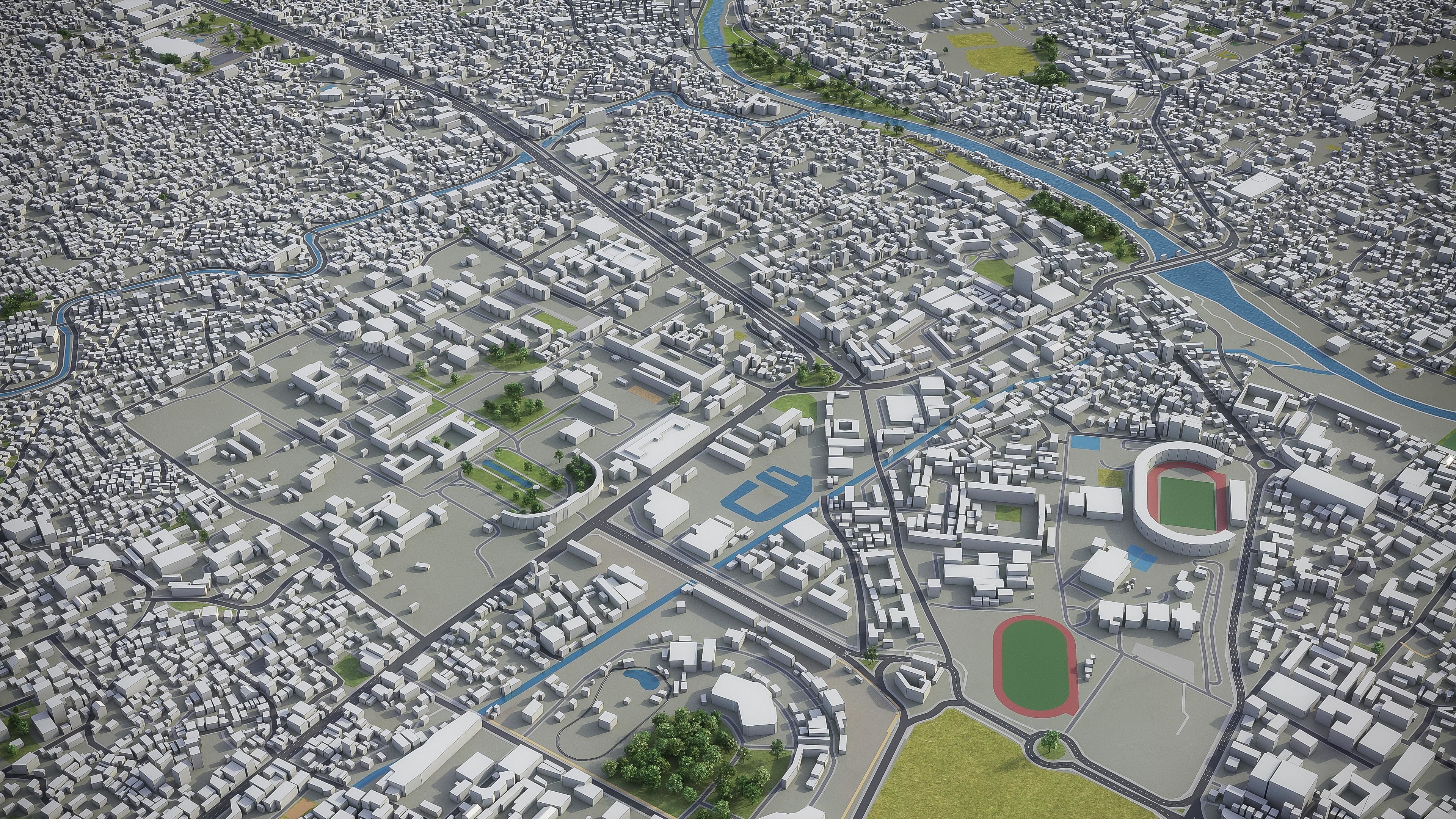 Kathmandu - 3D City Model Low-poly 3D model_4