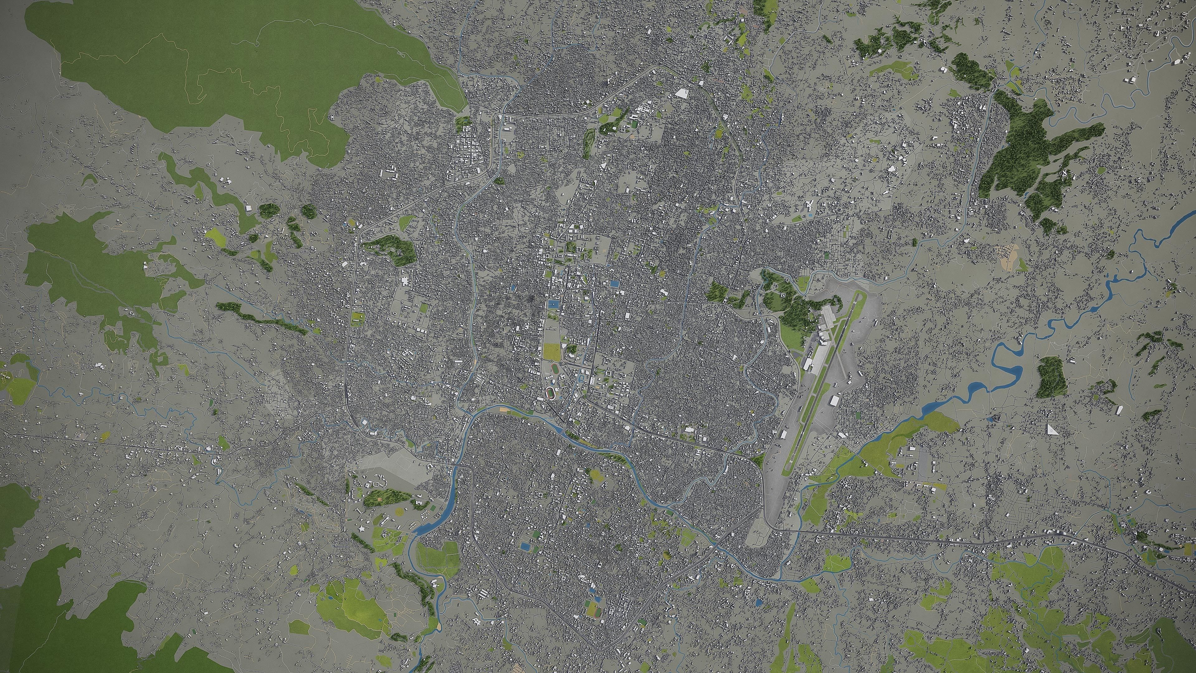 Kathmandu - 3D City Model Low-poly 3D model_16