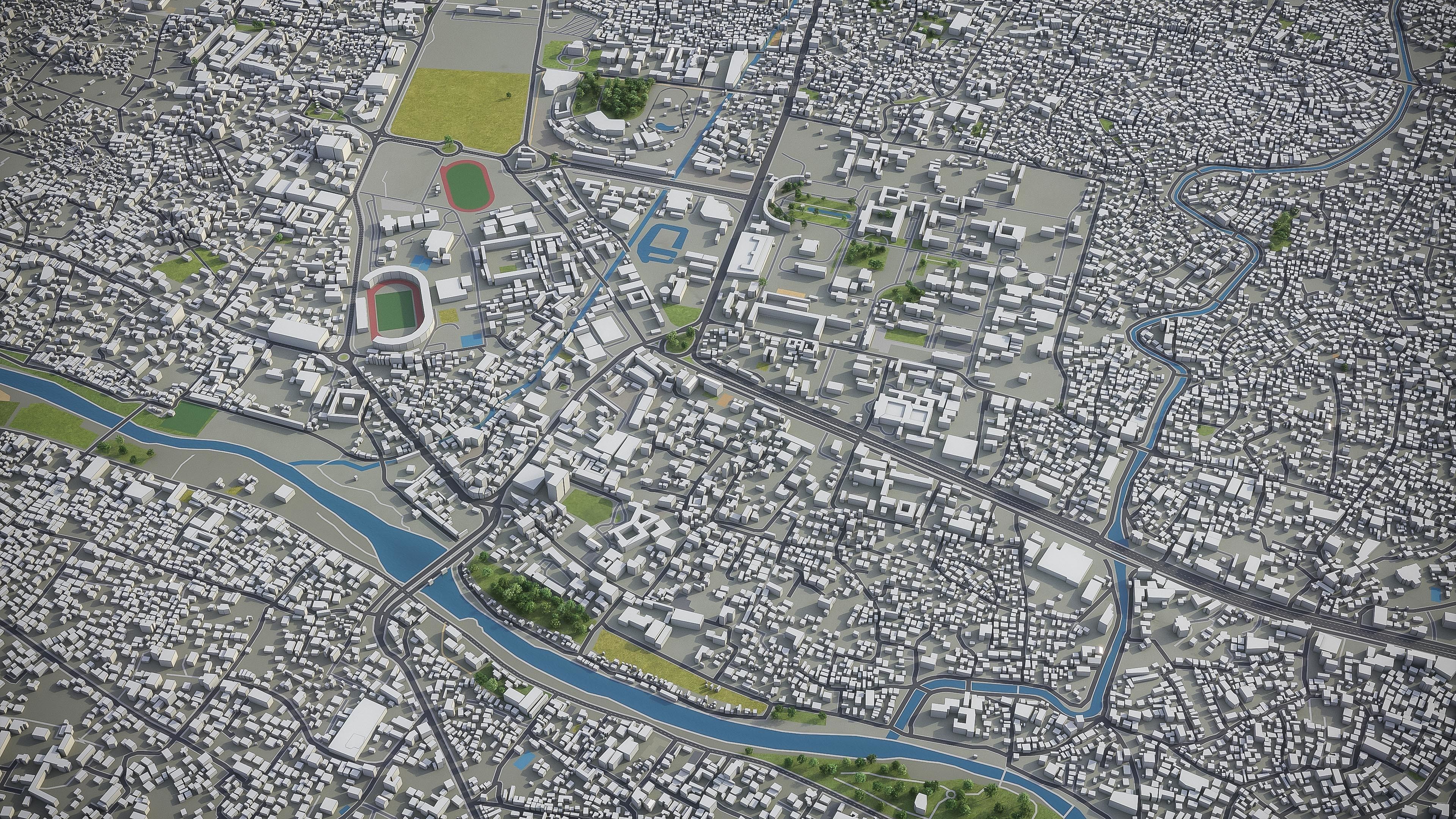 Kathmandu - 3D City Model Low-poly 3D model_2