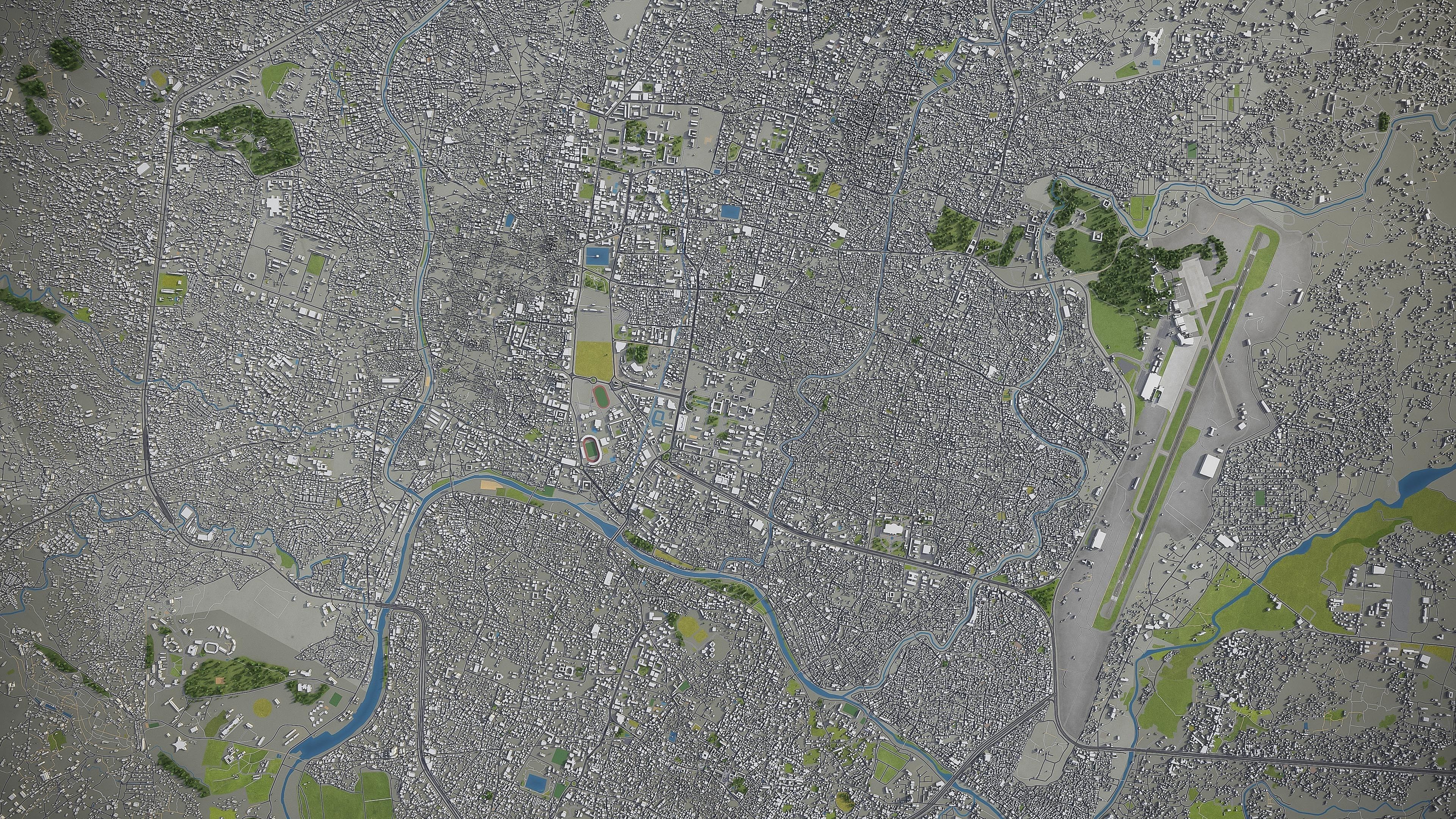 Kathmandu - 3D City Model Low-poly 3D model_15