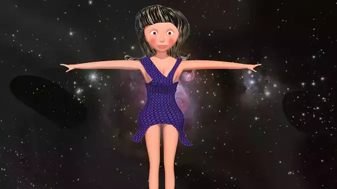 free model of a woman in a dress with textures 37