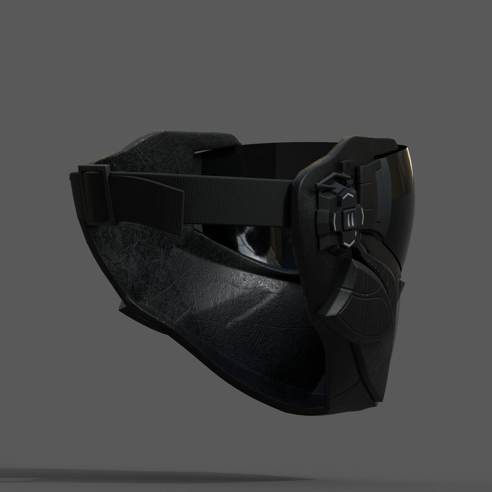 Scifi mask helmet futuristic technology space millitary fantasy  Low-poly 3D model_6