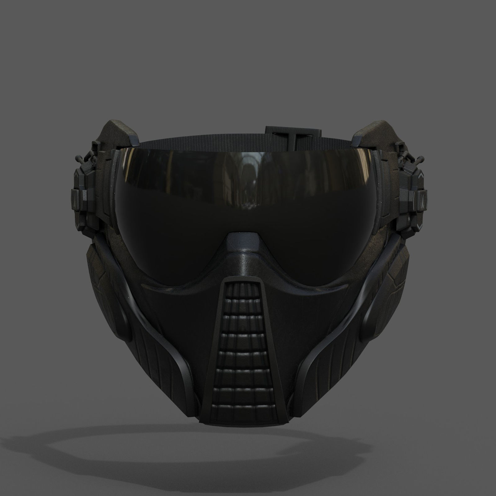 Scifi mask helmet futuristic technology space millitary fantasy  Low-poly 3D model_3