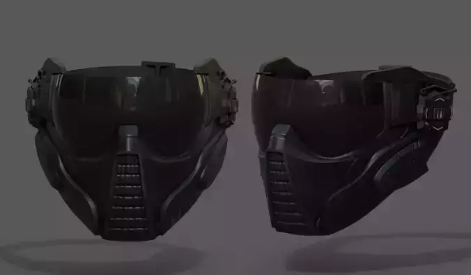 Scifi mask helmet futuristic technology space millitary fantasy  Low-poly 3D model