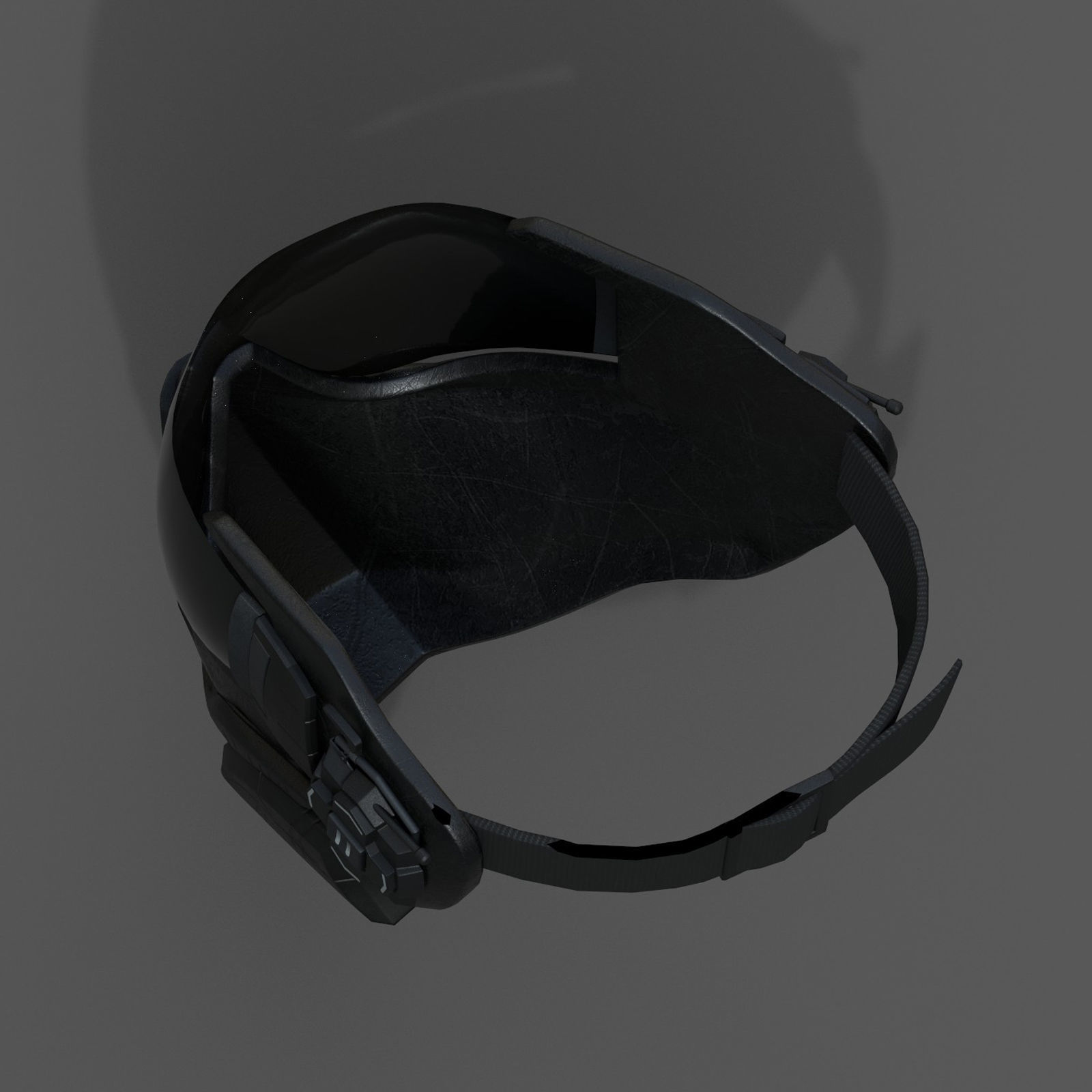 Scifi mask helmet futuristic technology space millitary fantasy  Low-poly 3D model_7