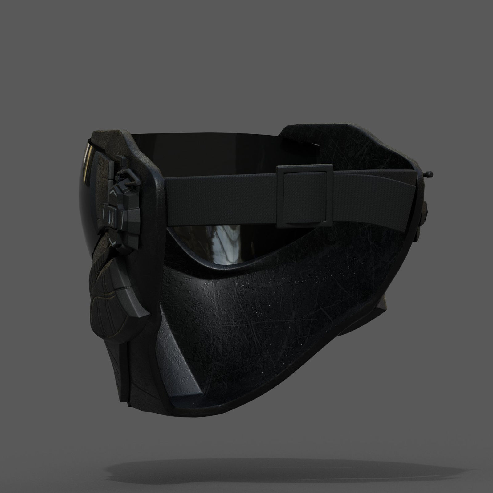 Scifi mask helmet futuristic technology space millitary fantasy  Low-poly 3D model_5