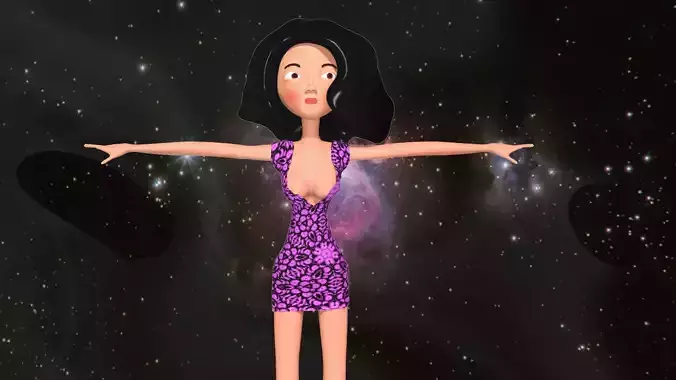 free model of a woman in a dress with textures 38