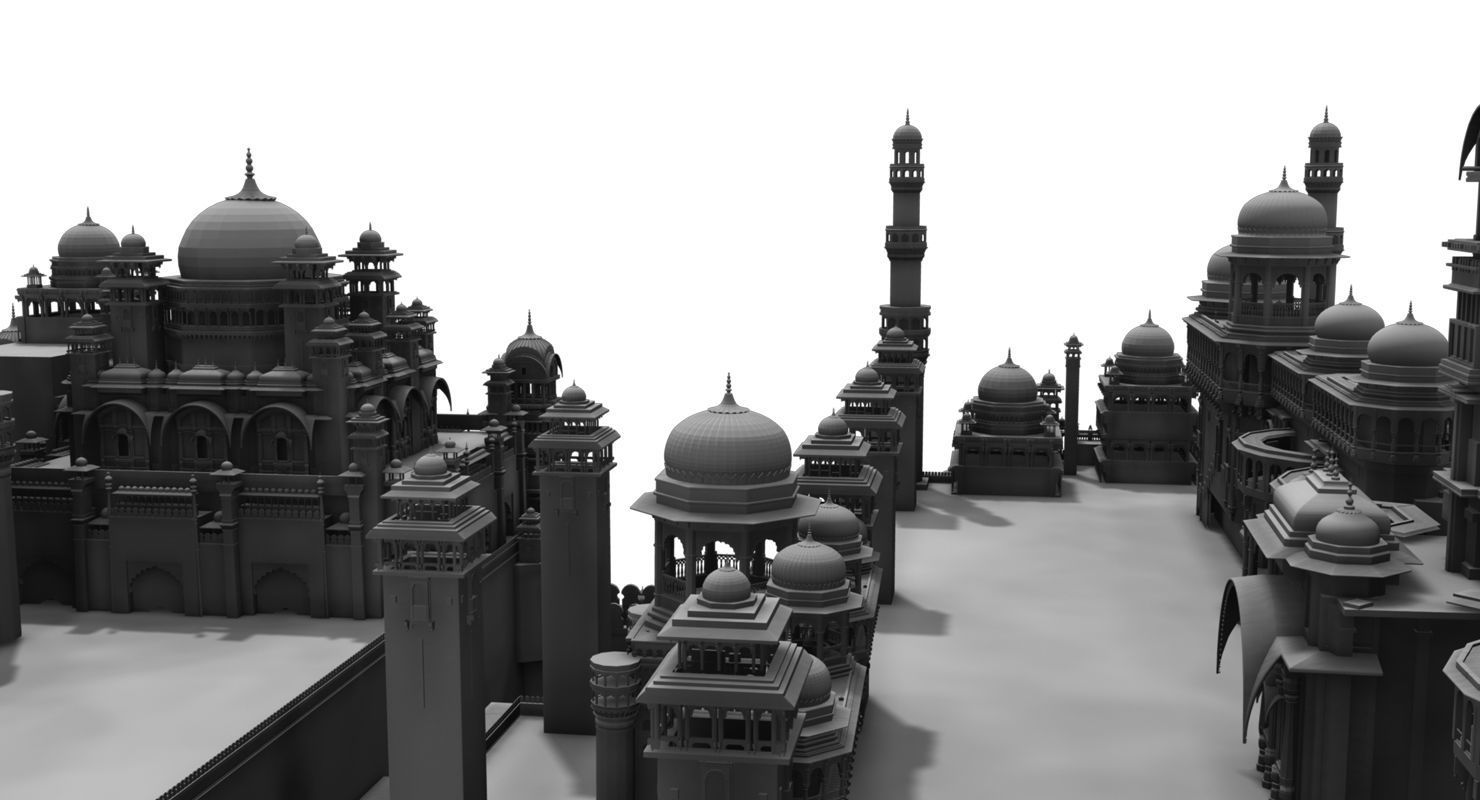 fort 3d model indian city 3D model_1