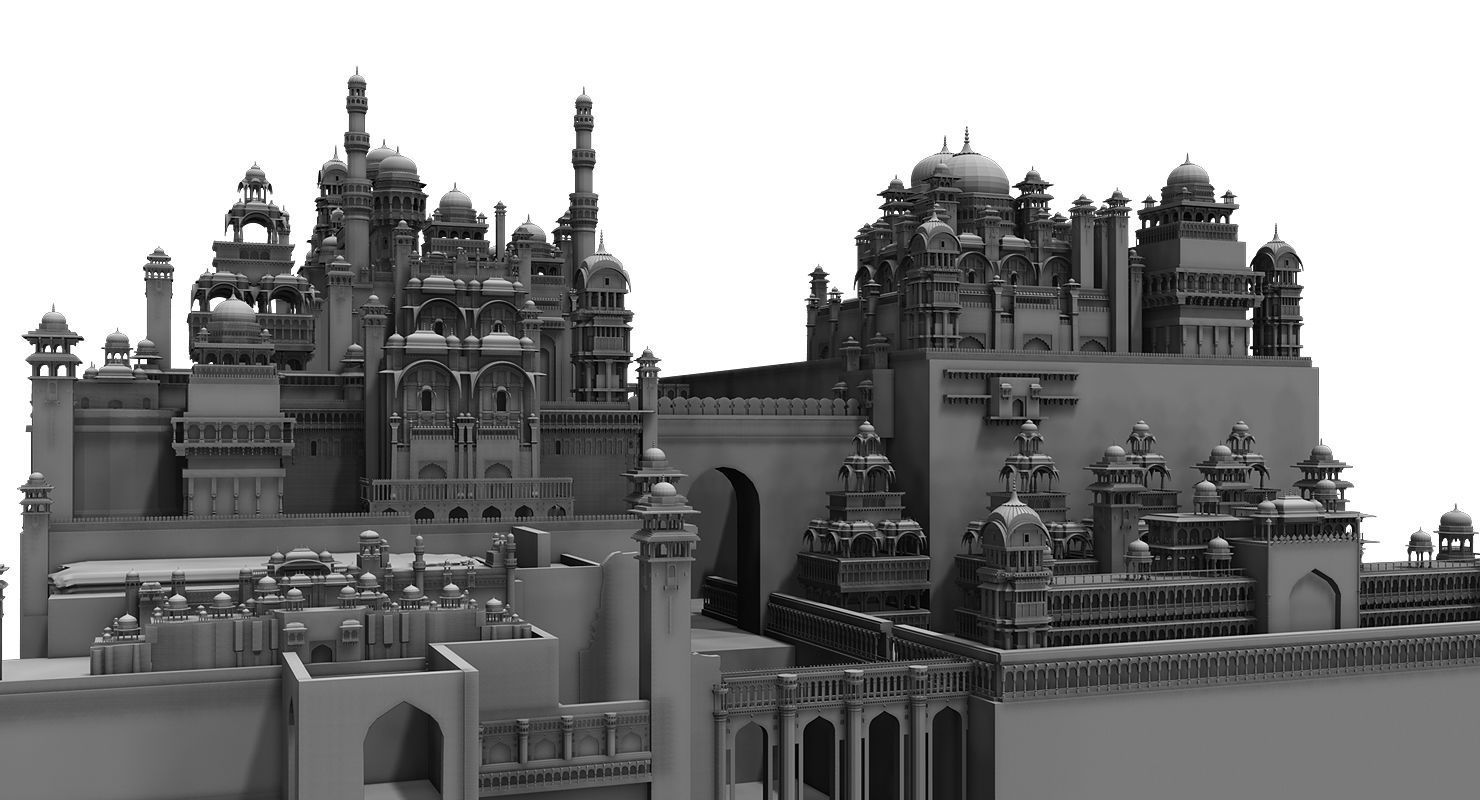 fort 3d model indian city 3D model_11