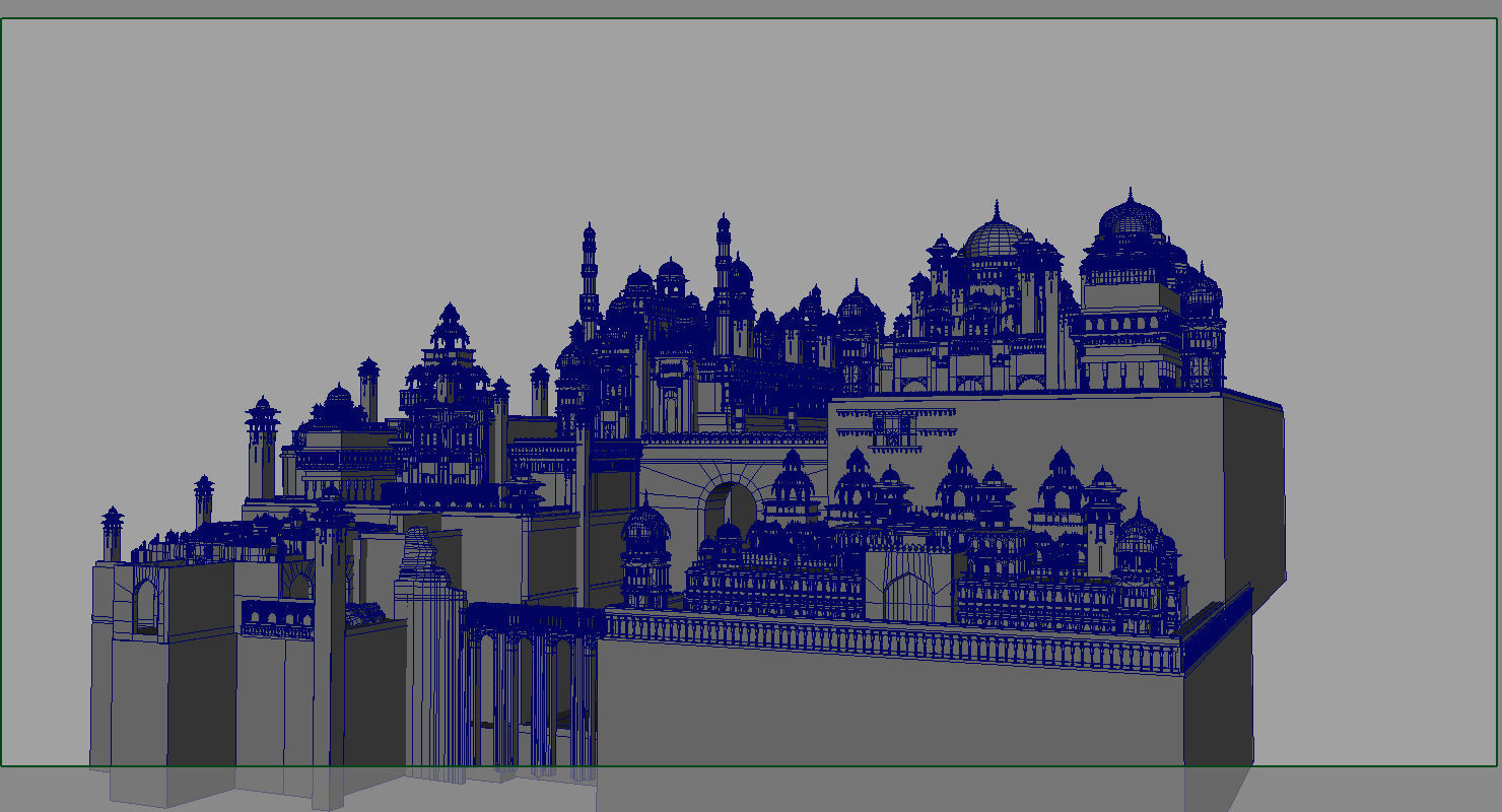 fort 3d model indian city 3D model_2