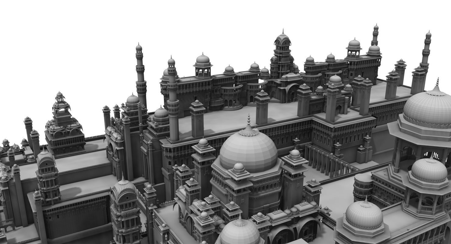 fort 3d model indian city 3D model_16
