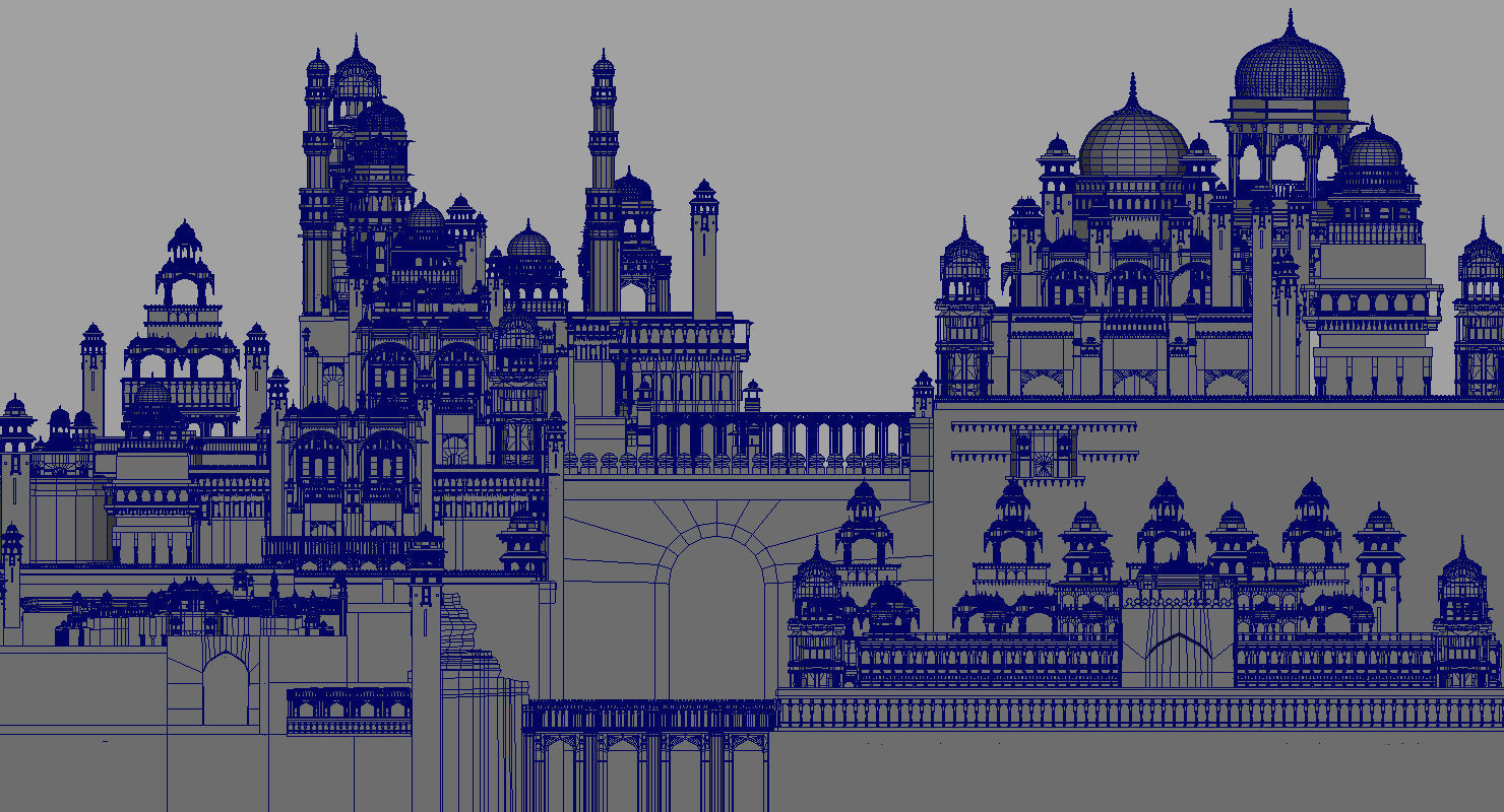 fort 3d model indian city 3D model_7